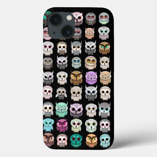 A Bunch of Cute Owls Design Case-Mate iPhone Case (Back)