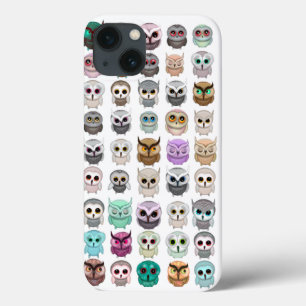 A Bunch of Cute Owls Design iPhone 13 Case