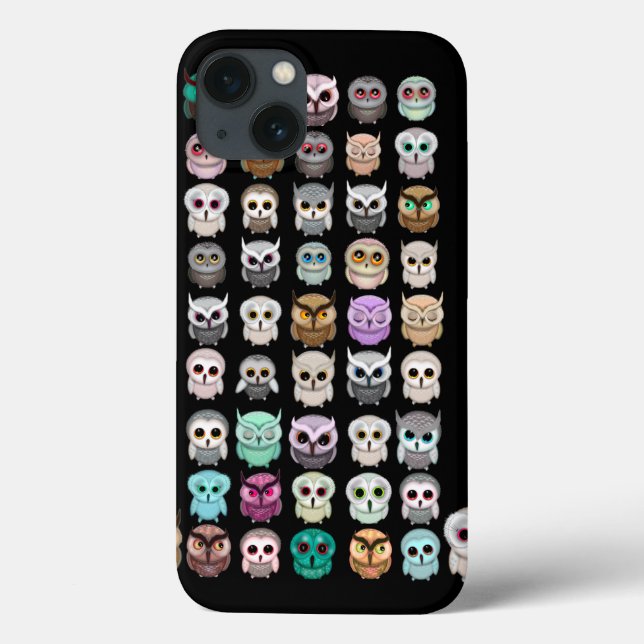 A Bunch of Cute Owls Design Case-Mate iPhone Case (Back)