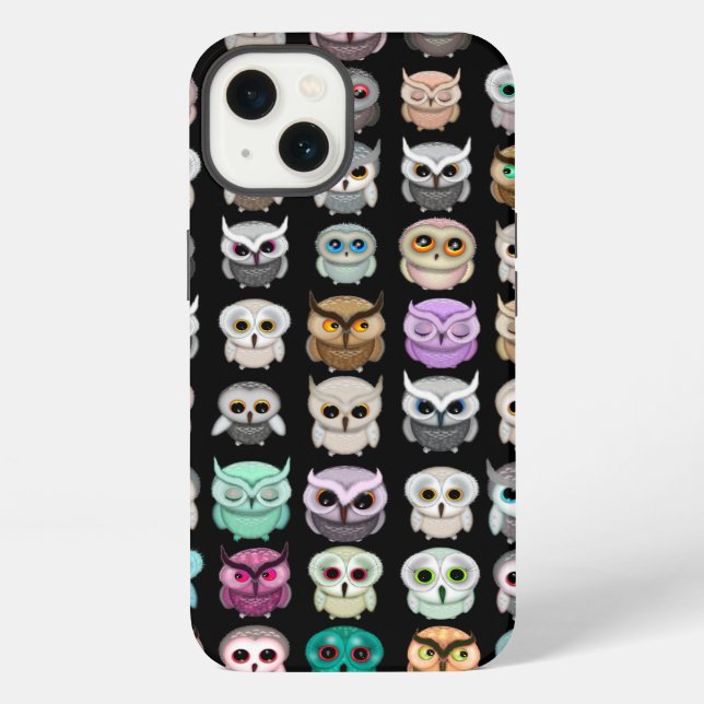 A Bunch of Cute Owls Design Iphone Case (Back)