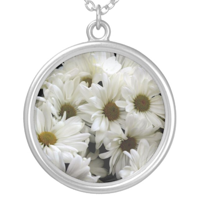 A bunch of Daisies Silver Plated Necklace (Front)