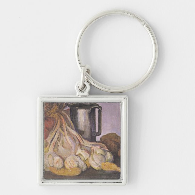 A Bunch of Garlic and a Pewter Tankard Keychain (Front)