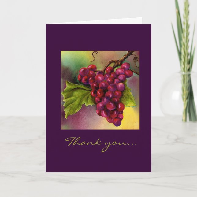 A Bunch of Grapes Thankyou Card (Front)