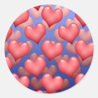 A Bunch of Hearts Classic Round Sticker