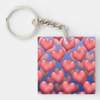 A Bunch of Hearts Keychain