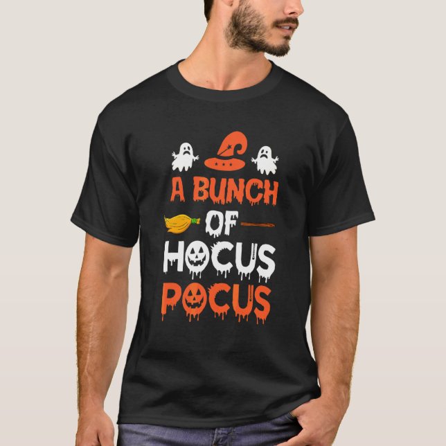 A Bunch Of Hocus Pocus Halloween T-Shirt (Front)