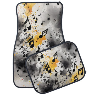 A bunch of musical notes car floor mat