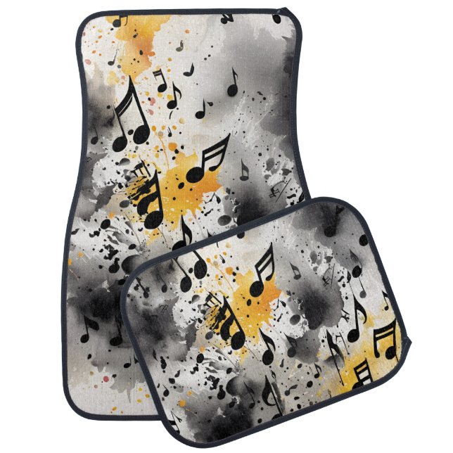 A bunch of musical notes car floor mat (Set)