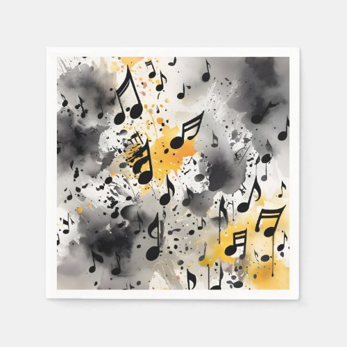 A bunch of musical notes napkins