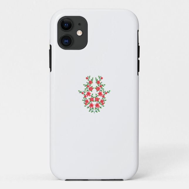 a bunch of red flowers on a white background Case-Mate iPhone case (Back)