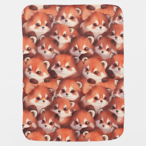 A bunch of red pandas baby blanket
