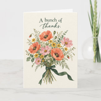 A Bunch of Thanks Floral Thank You Card