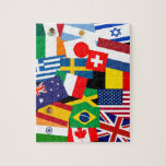 A Bunch of World Flags Jigsaw Puzzle<br><div class="desc">Exercise your mind, relax and have fun doing this challenging A Bunch of World Flags jigsaw puzzle. Available in all styles and options. Makes a great gift for all ages. This image also appears on other items and can be found in my store. Images/photography and designs are created and owned...</div>