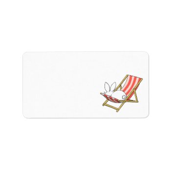 A Bunny And A Deckchair Address Labels by bunnieswithstuff at Zazzle