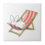 A Bunny And A Deckchair Ceramic Tile at Zazzle