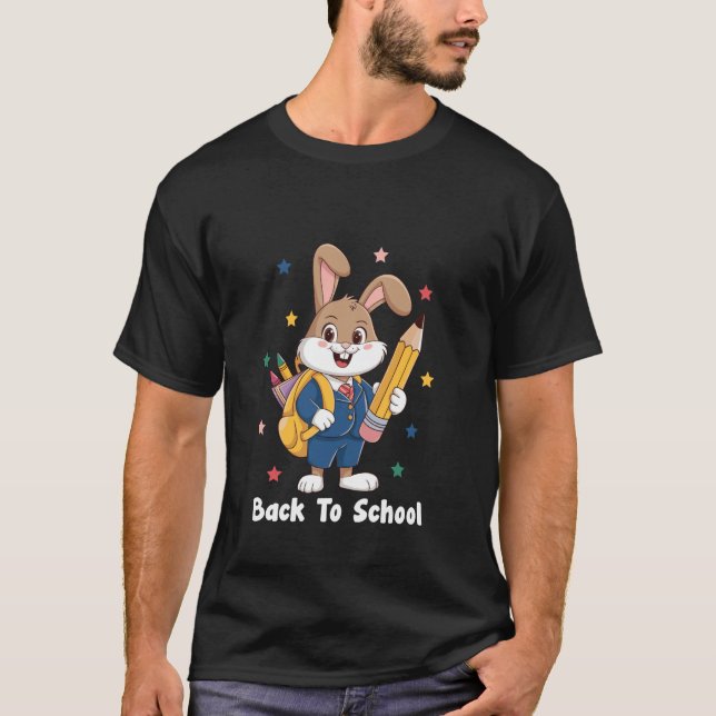 A Bunny Back To School Back To School Students Tea T-Shirt (Front)