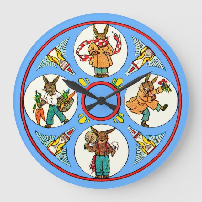 a bunny’s four seasons large clock (Front)
