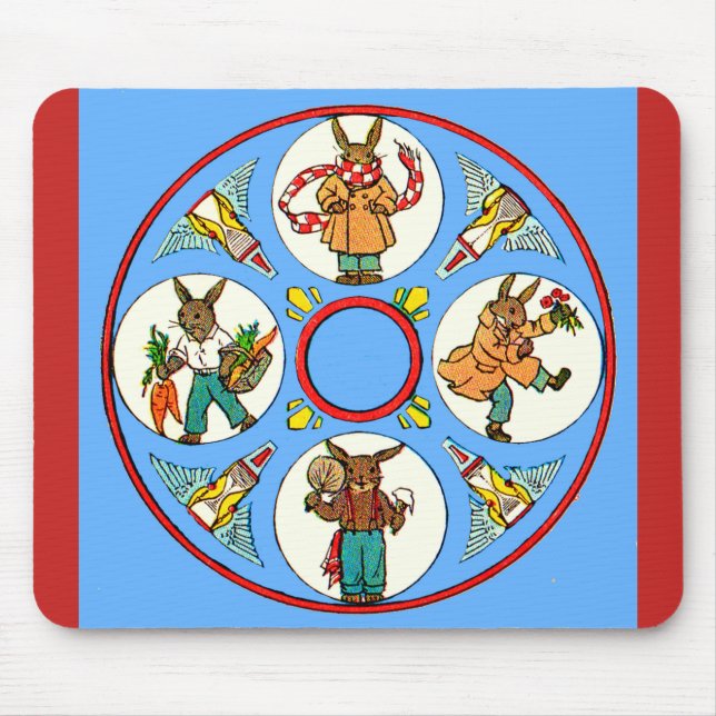 a bunny’s four seasons mouse pad (Front)
