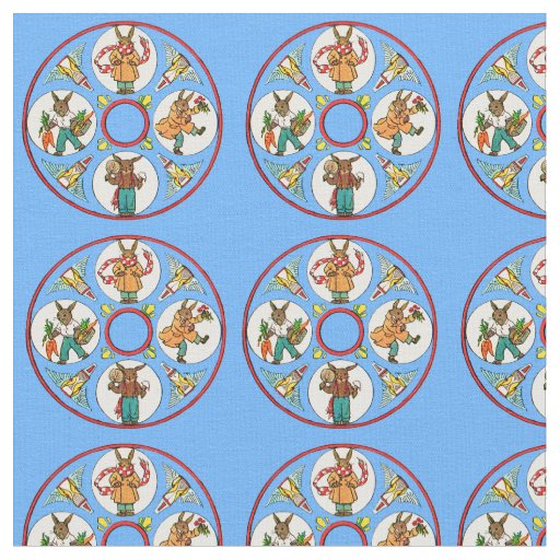 a bunny’s four seasons print fabric