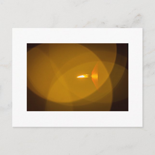 A burning candle postcard (Front)