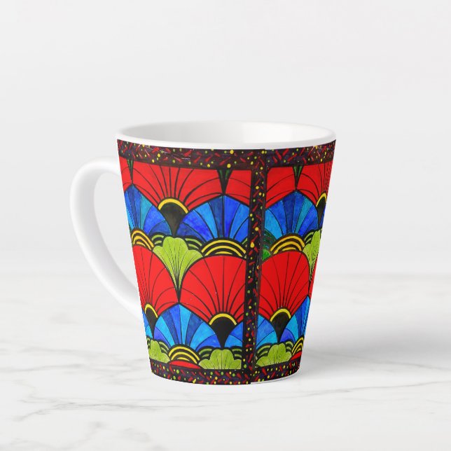 A Burst Of Colors Latte Mug (Left Angle)