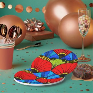 A Burst of Colors Paper Plates