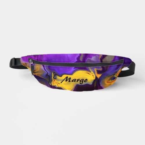 A Burst Of Yellow and Purple Passion  Fanny Pack