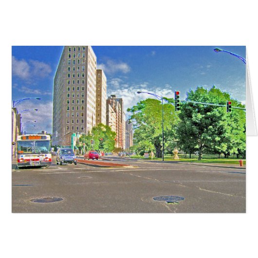 A Busy Chicago Afternoon Cards (Front Horizontal)
