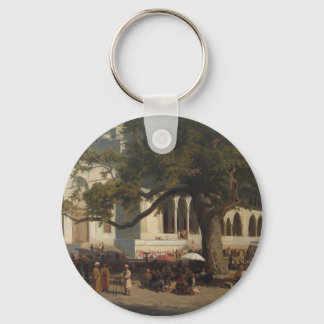 A Busy Market by Karl von Eckenbrecher Keychain