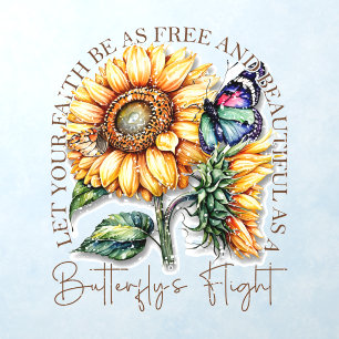 A butterflies flight quote wall decal 