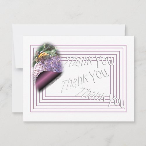 A Butterfly Thank You_customize any occasion Thank You Card