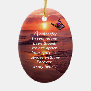 A Butterfly to Remind Me Ceramic Ornament