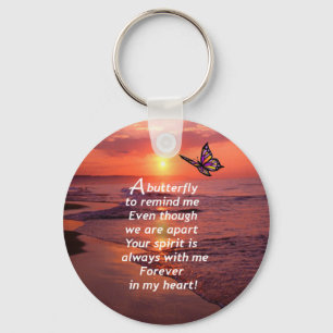 A Butterfly to Remind Me Keychain