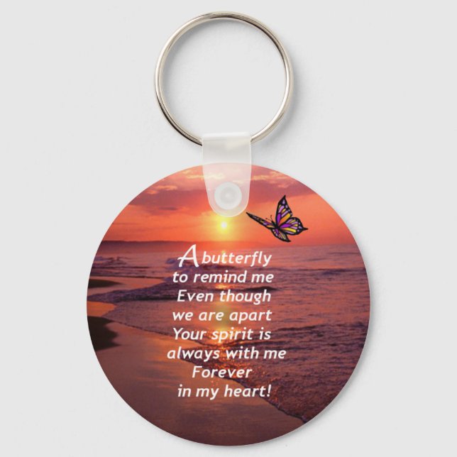 A Butterfly to Remind Me Keychain (Front)