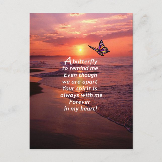 A Butterfly to Remind Me Postcard (Front)