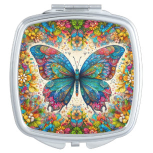 A Butterfly's Rainbow Ballet Compact Mirror