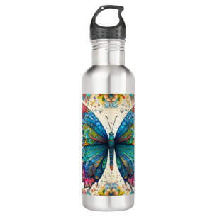 A Butterfly's Rainbow Ballet Stainless Steel Water Bottle
