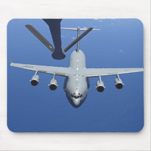 A C_17 Globemaster III approaches the boom Mouse Pad