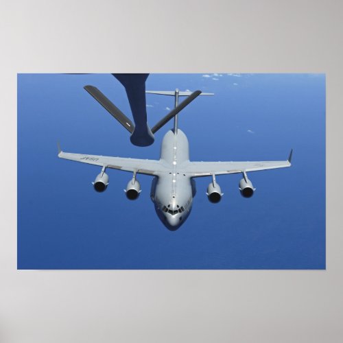 A C_17 Globemaster III approaches the boom Poster