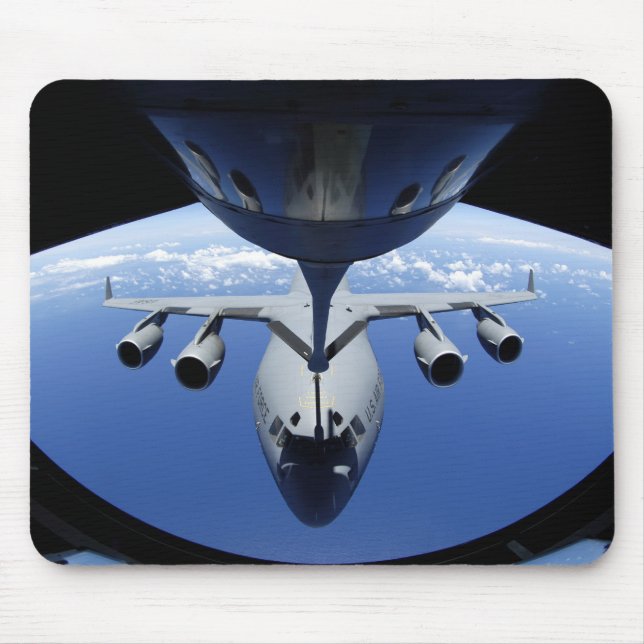 A C-17 Globemaster III receives fuel Mouse Pad (Front)