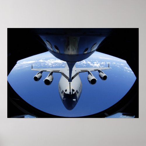 A C_17 Globemaster III receives fuel Poster