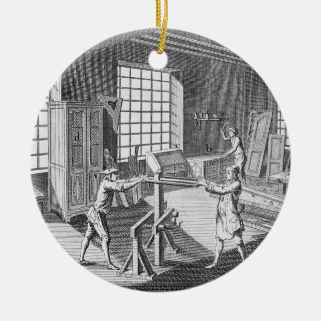 A cabinet maker's workshop, from the 'Encyclopedie Ceramic Ornament (Front)