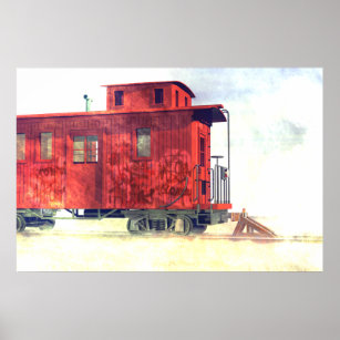 A caboose at the end of the line poster