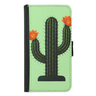 A cactus with flowers print phone case
