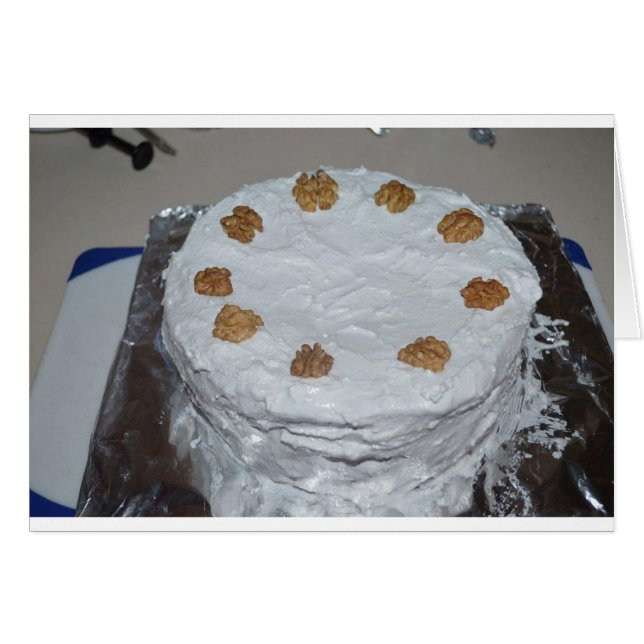 A cake with frosting cards (Front Horizontal)