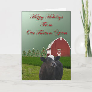 A Calf's Happy Holiday Christmas Card