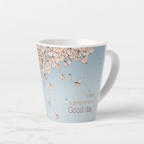 A calm morning _ Falling Ginkgo leaves Latte Mug