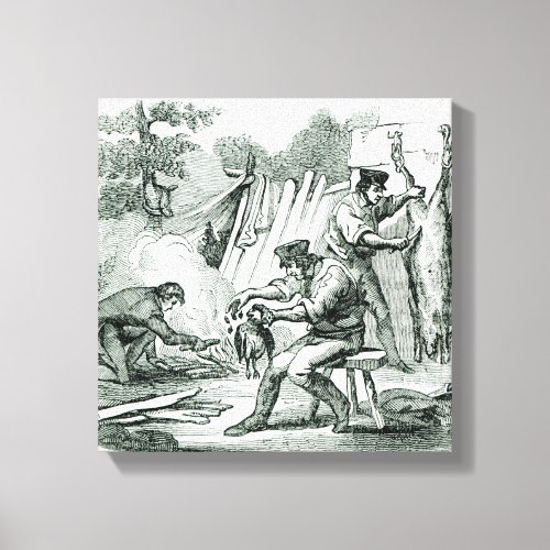 A camp Kitchen 1856 Canvas Print