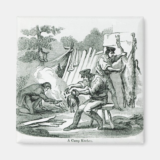 A camp Kitchen, 1856 Magnet (Front)