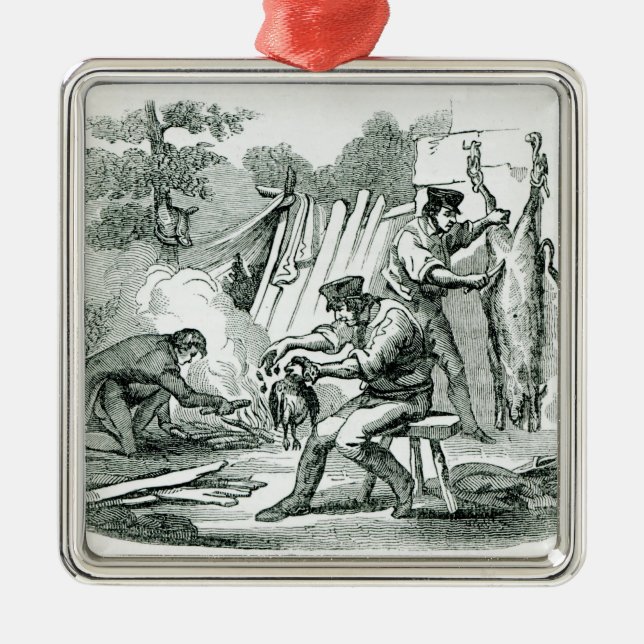 A camp Kitchen, 1856 Metal Ornament (Front)